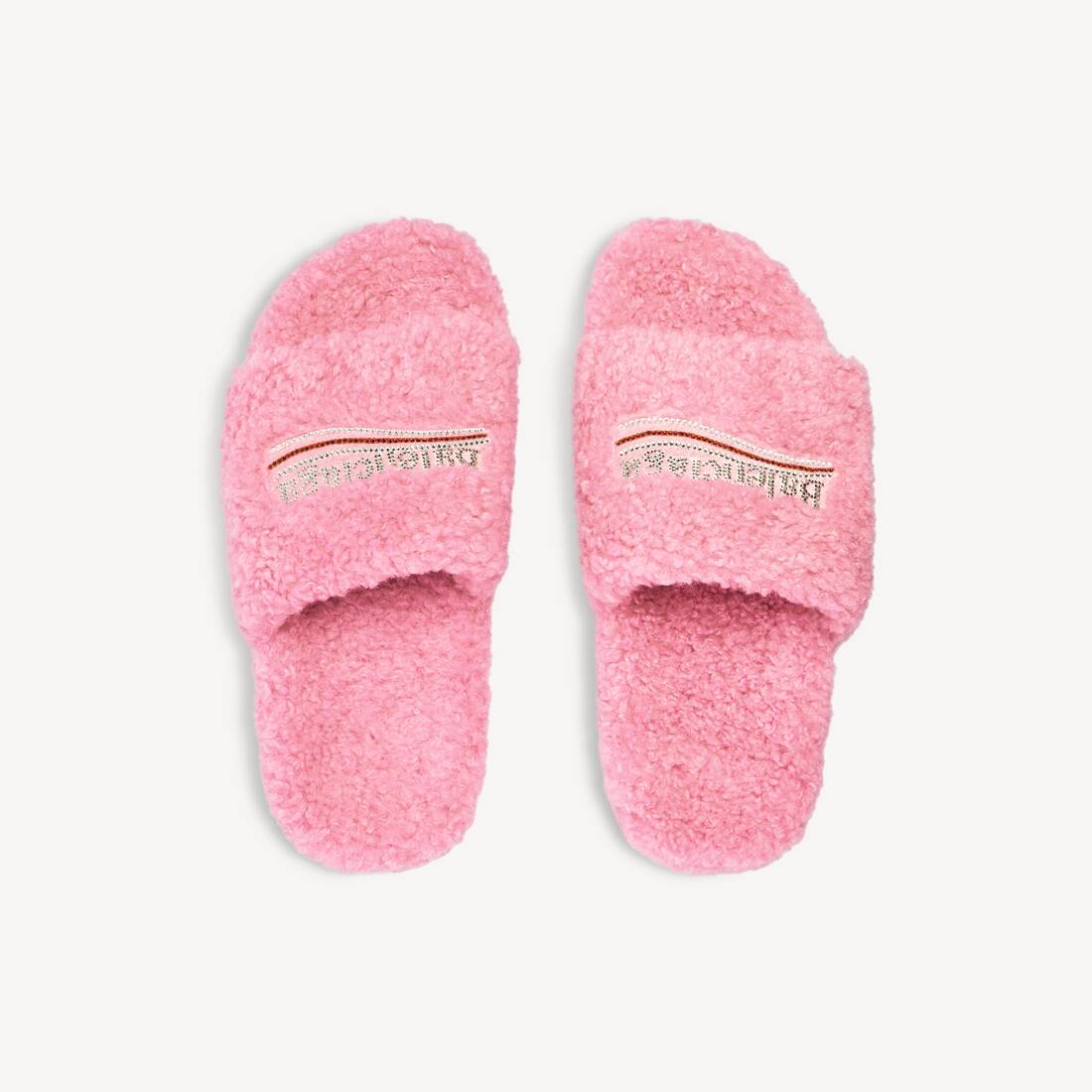 Pink Balenciaga slides